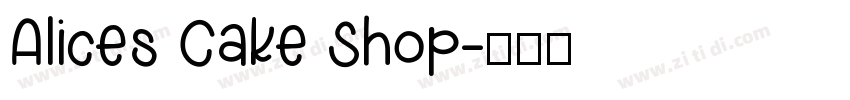 Alices Cake Shop字体转换